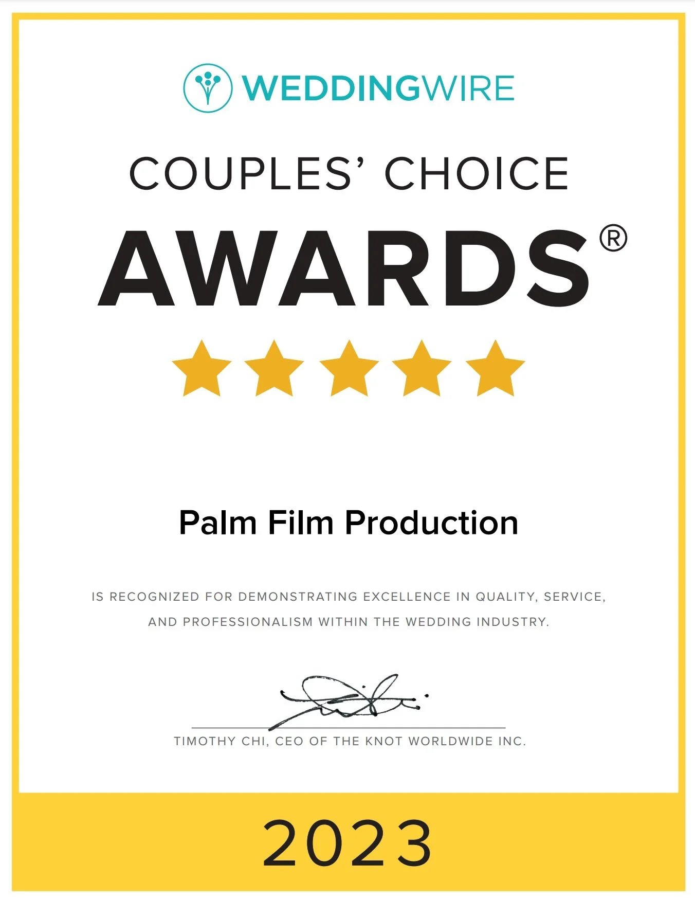 WeddingWire Couples' Choice Awards 2023